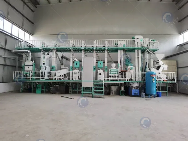 automatic rice mill plant with rice grader, polisher and color sorter