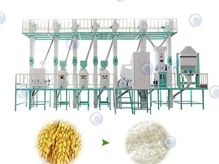 Автоматическая рисовая мельница мощностью 40 тонн в день