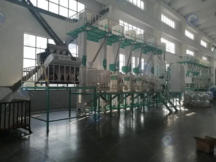 Завод по переработке риса с сортировщиком цвета